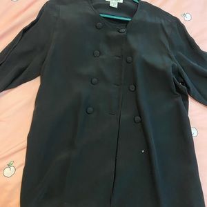 Long sleeve silk blouse